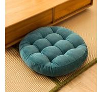 Surwin Round Floor Cushion, Thicken Chair Cushions Tatami Seat Cushions, Yoga Meditation Cushions Floor Pillow for Living Room Balcony Office Outdoor Garden (42cn,Turquoise Blue)