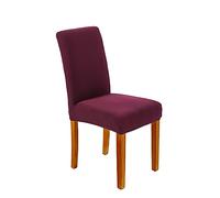 Surwin Stretch Dining Chair Covers Slipcover 2/4/6/8pcs, Removable Washable Protector Cover Seat Decoration for Hotel Ceremony Banquet Kitchen Restaurant Home Wedding Party (crimson,4pcs)