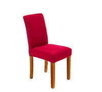 Surwin Stretch Dining Chair Covers Slipcover 2/4/6/8pcs, Removable Washable Protector Cover Seat Decoration for Hotel Ceremony Banquet Kitchen Restaurant Home Wedding Party (Red,4pcs)