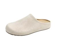 Surwin Suede Clogs Women Men, Slip On Soft Footbed, Summer Non-Slip Sole Beach Clogs, Soft Wide Fit Sandals for Women, Ladies Sandals for Backless Kitchen Garden Casual Backyard Outdoor (Beige,5)