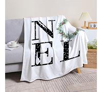 Surwin Super Soft Flannel Blankets Christmas Snowman Printed Microfiber Fluffy Plush Thicken Blankets Bedspread Sofa Throw, Adult Children Soft Warm Throw Blanket (Wreath,150x200cm)