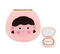 Surwin Tooth Fairy Box, Tooth Box Wooden Baby, First Milk Teeth Keepsake Boxes, Child Teeth Keepsake Box, for Fairy Gifts Baby Shower Birthday Gift (Pink Girl)