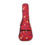 Surwin Ukulele Case Bag, Ukulele Gig Bag for 21 23 26 Inch Ukulele, Backpack Adjustable Ukulele Cover Padded Bag for Concert, Soprano, Tenor (red,23inch)