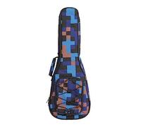 Surwin Ukulele Case, Ukulele Gig Bag for 21 23 26 Inch Ukulele, Backpack Adjustable Ethnic Ukulele Cover Padded Bag for Concert, Soprano, Tenor (21 inch,Blue plaid)