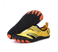 Surwin Water Shoes Mens Womens, Barefoot Aqua Shoes Quick Drying Lightweight Beach Shoes for Swimming, Surfing, Diving, Snorkeling, Boating, Outdoor Water Sports, 4.5-12 UK Yellow