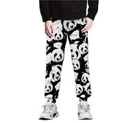 Surwin Women Men Plus Size Trousers 3D Super Cute Panda Printed Casual Sport Pants Training Joggers Sweatpants Unisex with Drawstring Pockets Long Pants (Panda B,XL)