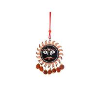 Surya Narayan Yantra Vastu Sun Mask Copper Handmade Small Surya Dev Face Sculpture Hanging for Wall Room Décor Good Luck Decorative Item Article Showpiece and Gifting (Surya Narayan)