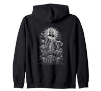 Surya Sun God Hindu Vedic Solar Deity Chariot Power Zip Hoodie