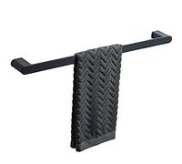 SUS 304 Stainless Steel Single Towel Rail for Bathroom Hardware and Kitchen 40cm/50cm/60cm, Wall Mounted Black Towel Bar Holder (Size : 50cm)