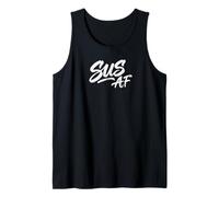 Sus AF Funny Sarcastic Social Deduction Internet Meme Tee Tank Top