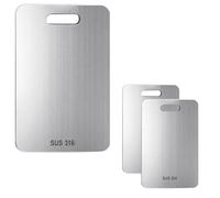 SUS304 Stainless Steel Chopping Board, Antibacterial, Reversible and Heavy Duty.