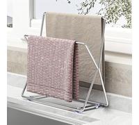SUS304 Stainless Steel Dish Cloth Rail for Kitchen, Kitchen Towel Holder, Swedish Dishcloth Holder, Dish rag Hanger, Dish Towel Holder for All Types of Sinks and Smooth Surfaces