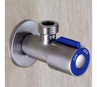 SUS304 Stainless Steel G1/2 Thread Angle Hot Amp;Cold Water Triangle Valve 1Pcs(Blu)