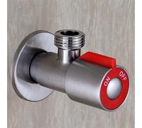 SUS304 Stainless Steel G1/2 Thread Angle Hot Amp;Cold Water Triangle Valve 1Pcs(Rosso)