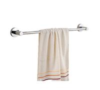 SUS304 Stainless Steel No-Drill Towel Rack - Double Bar Wall-Mounted Holder, Adhesive Multifunctional Bath Towel Shelf, 30cm Single Layer for Bathroom Storage Solutions