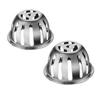 SUS304 Stainless Steel Roof Dome Drain Cover Strainer Anti-Clogging Atrium Grate 2pcs/pk (Φ: 3.5 inch)