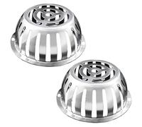 SUS304 Stainless Steel Roof Dome Drain Cover Strainer Anti-Clogging Atrium Grate 2pcs/pk (Φ: 5 inch)