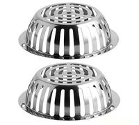 SUS304 Stainless Steel Roof Dome Drain Cover Strainer Anti-Clogging Atrium Grate 2pcs/pk (Φ: 7 inch)