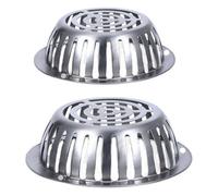 SUS304 Stainless Steel Roof Dome Drain Cover Strainer Anti-Clogging Atrium Grate 2pcs/pk (Φ: 7 inch)