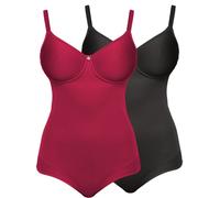 Susa Catania Pack of 2 Wired Bodysuit 6552 34-42 A-E Black with Div Colours