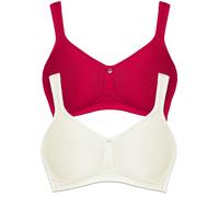 Susa Catania Pack of 2 Wireless Spacer Bra 7870 34-42 A-E Black with Div Colours