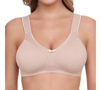 Susa Cotton Relief Bra Women's Without Underwire Basics I Women's Bras with Preformed Cups and Relief Straps I Relief from Back, Neck, Shoulder, Brown (Cappuccino 103), 42D