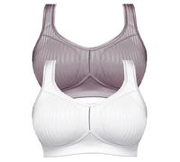 Susa Cremona Pack of 2 Full Figure Non-wired Seamless Bra 7761 White Div Colours