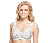 Susa Full Figure Non-wired Strain-relief Bra with Cotton 8001 Ivory Printed