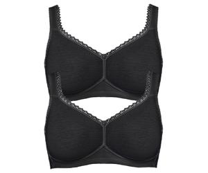 Susa Pack of 2 Non-wired Swiss Organic Cotton Bra 7758