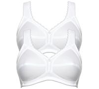 Susa Topsy Pack of 2 Cotton Support Bra without Underwiring 9617 34-48 A-D White