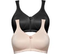 Susa Topsy Pack of 2 Full Figure Non-wired Bra 9756 Cappuccino with Div Colours