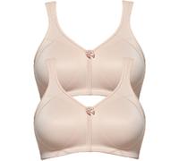 Susa Topsy Pack of 2 Full Figure Non-wired Bra 9756 Cappuccino with Div Colours