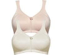 Susa Topsy Pack of 2 Full Figure Non-wired Bra 9756 Off-White with Div Colours