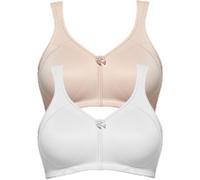 Susa Topsy Pack of 2 Full Figure Non-wired Bra 9756 Cappuccino with Div Colours