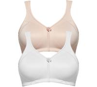 Susa Topsy Pack of 2 Full Figure Non-wired Bra 9756 White with Div Colours