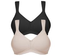 Susa Topsy Pack of 2 Non-wired Bra 7077 Black with Div Colours