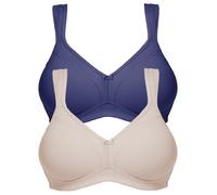 Susa Topsy Pack of 2 Non-wired Bra 7077 Cappuccino with Div Colours