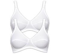 Susa Topsy Pack of 2 Non-Wired Bra with Cotton 9502 32-44 A-D White