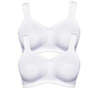 Susa Topsy Plus Pack of 2 Support Bra without Underwiring 7536 32-46 C-G White