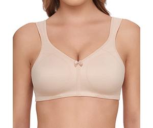 Susa Topsy Plus Women's Relief Bra Without Underwire, Women's Bras with Preformed Duo Cups, Good Relief, Wonderful Skin Feeling, Beige (Cappuccino 103), 38FF