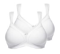 Susa Women's Twin Pack Bra, White, 44 A