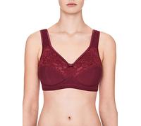 Susa Women's Bra Without Underwire, Basic Women's Bra with Stitched Cups and Anatomically Shaped Underbust Band, Optimal Support, Rubyred/Twilight, 46C