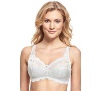 Susa Women's Latina 7814 Non-Wired Elastic Lace Bra, Ivory (Champagne 002), 42C