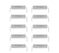 susaa 10 Pcs Wire Wound Ceramic Cement Resistor 2 Ohm 10W Watt