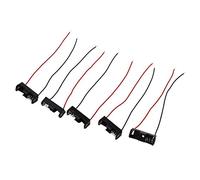 susaa 5pcs 4.3" Wire Leads Black Battery Storage Slot Holder 1 x 12V 23A/27A