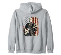 Susan B. Anthony Playing Guitar American Flag Zip Hoodie