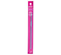 Susan Bates 5-1/2-Inch Silvalume Aluminum Crochet Hook, 3.25mm, Blue