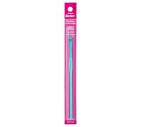 Susan Bates 5-1/2-Inch Silvalume Aluminum Crochet Hook, 5mm, Turquoise