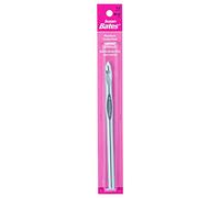 Susan Bates 5-1/2-Inch Silvalume Aluminum Crochet Hook, 9mm, Blue