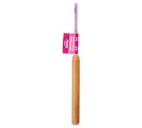 Susan Bates Bamboo Handle Aluminum Crochet Hook, Size G6/4mm, Silvalume